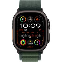 Умные часы Apple Watch Ultra 2 LTE 49 мм (титановый корпус, черный/темно-зеленый, ремешок из полиэстера M)