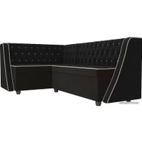 Угловой диван Лига диванов Лофт 104592 (левый, черный)