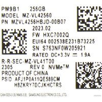 SSD Samsung PM9B1 256GB MZVL4256HBJD-00B07