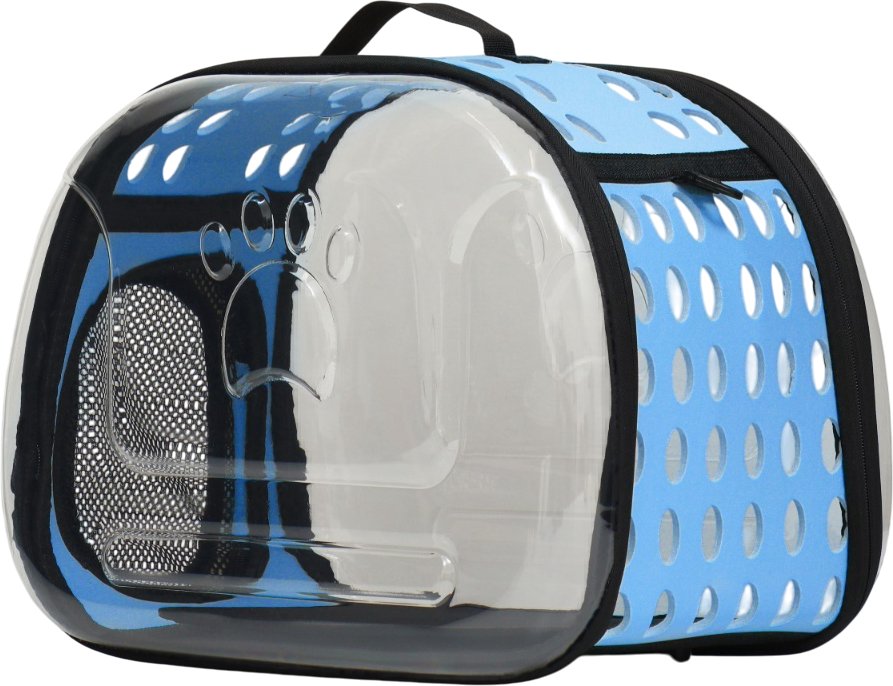Переноска Sima-Land 9103308 (прозрачный/голубой)