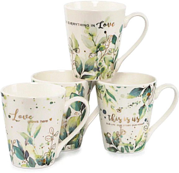 Набор кружек Domenik Green Leafs DMS005 (4шт)