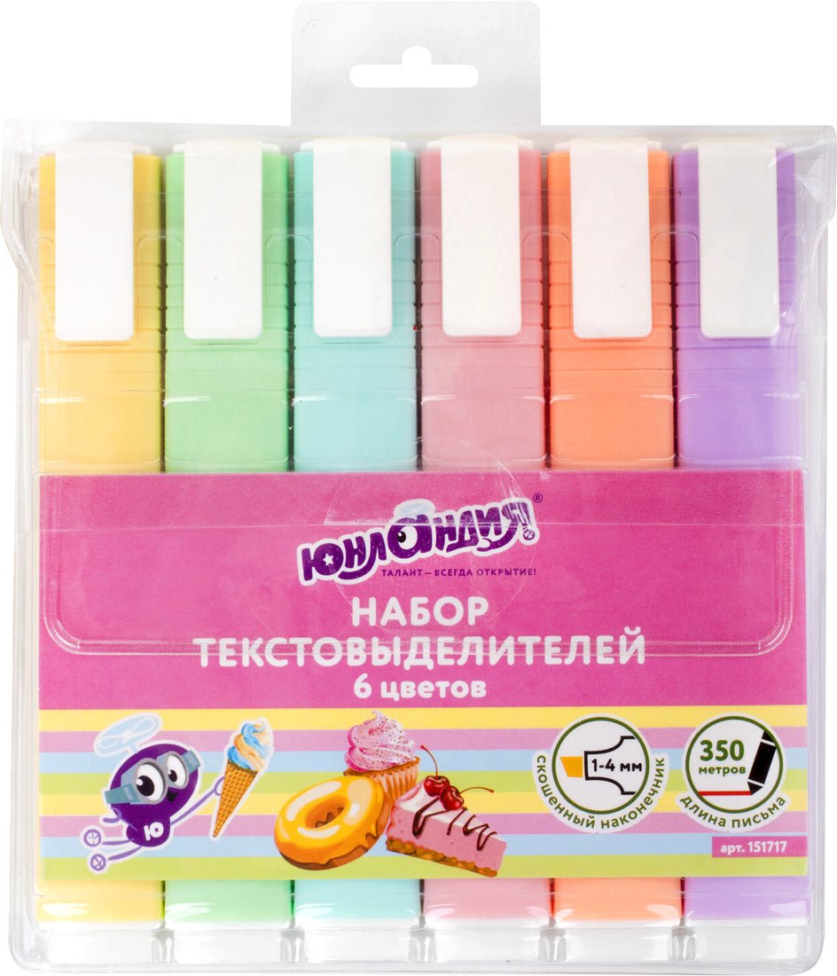 

Набор текстовыделителей Юнландия Colorstar Pastel 151717 (6шт)