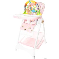 Высокий стульчик ForKiddy Podium Toys 0+ (два чехла +х/б вкладыш, розовый, дуга обезьяна)