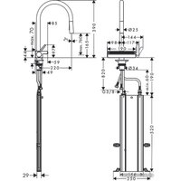 Смеситель Hansgrohe Aquno Select M81 73831800 (стальной)