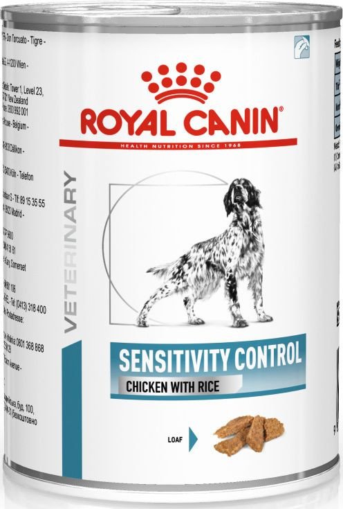 Консервированный корм для собак Royal Canin Sensitivity курица и рис 410 г