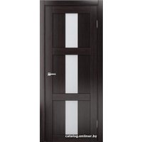 Межкомнатная дверь MDF-Techno Dominika 308 40x200 (орех темный, лакобель/лакомат белый)