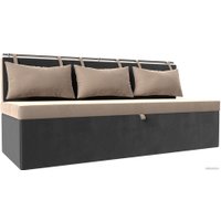 Диван Лига диванов Метро 105010 (велюр бежевый/серый)