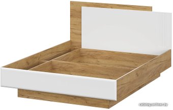 Кровать SV-Мебель Милан 160x200 00-00108376 (дуб золотой/белый матовый)