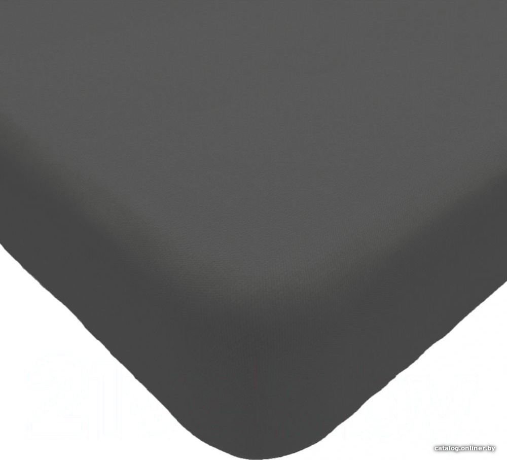 Простыня Luxsonia Трикотаж на резинке 180x200 Мр0010-25 (графит)