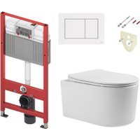 Унитаз подвесной Grado GD-W204T + TECE Kit 9400413 (с кнопкой смыва) в Мозыре