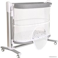 Приставная детская кроватка Pituso Denia на колесах (серый)