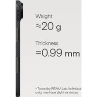 Чехол для телефона Pitaka Ultra-Slim для iPhone Air (600D Black/Grey Twill)