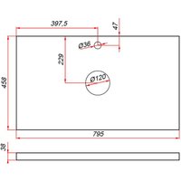 ЗОВ Тумба под умывальник Монови 80 M80LW0LW-HPL38T (туя/белый)
