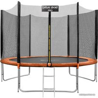 Батут Atlas Sport 252 см - 8ft Pro (с лестницей, внешняя сетка, оранжевый)