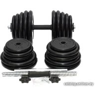 Набор гантелей с соединительным грифом  Titan Sport обрезиненные 2x20 кг