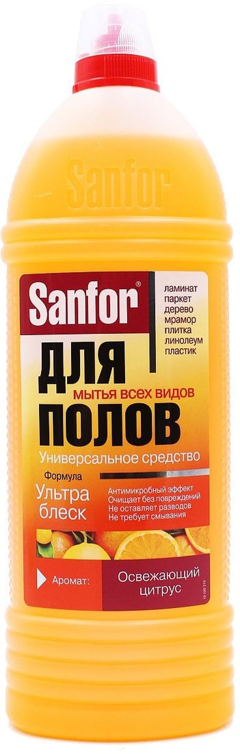 

Средство для пола Sanfor Ультра блеск Освежающий цитрус 1 л