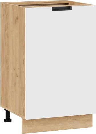 

Шкаф напольный Трия Гренада с одной дверью 1Н5 (дуб крафт золотой/холст белый)