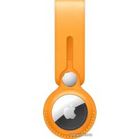 Брелок для Bluetooth-метки Apple AirTag Leather Loop MM023 (золотой апельсин)