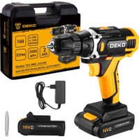 Дрель-шуруповерт Deko Sharker 16V 083-1108 (с 2-мя АКБ, кейс)