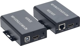 Удлинитель USBTOP HDMI USB по витой паре RJ45 UTP (LAN) до 60 метров, FullHD 1080p (1 приемник, 1 передатчик)