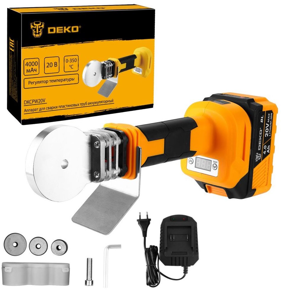 

Аппарат для сварки труб Deko DKCPW20V 086-3000 (с 1-им АКБ)