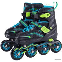 Роликовые коньки Ridex Remi (р. 31-34, черный/зеленый/голубой)