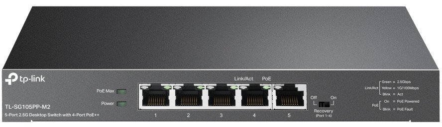 

Неуправляемый коммутатор TP-Link TL-SG105PP-M2 V1