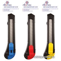 Нож канцелярский Attomex 18 мм 4090301 (черный/красный, черный/синий, черный/желтый)