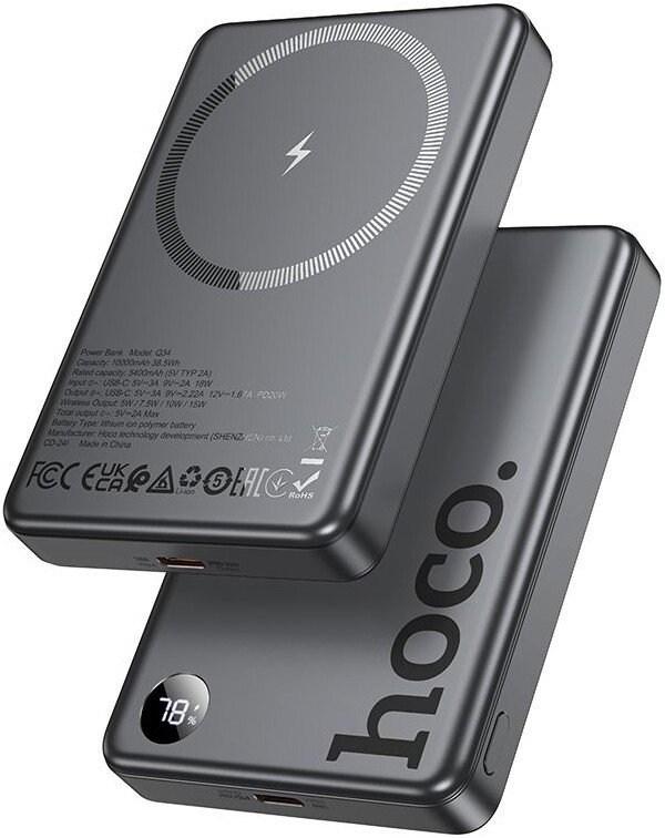 Внешний аккумулятор Hoco Q34 10000mAh (металлик)