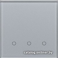 Беспроводной выключатель DeLUMO Senso трехканал. сенсорный 9006 (серый металлик)