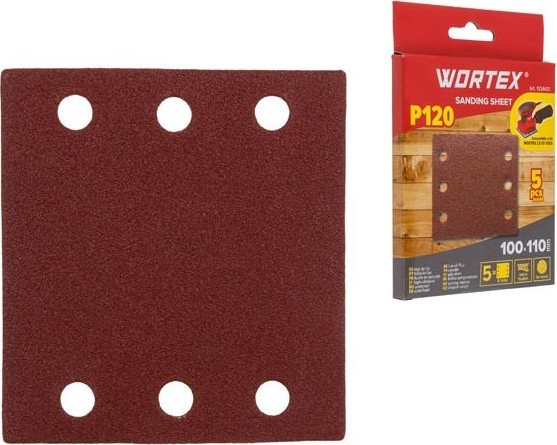 Набор шлифлистов Wortex 1334431 (5шт)