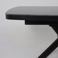 Кухонный стол Мамадома Leonel-130 раздвижной 130-165х85 (stone black st cer/черный)