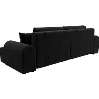 Диван Лига диванов Лига-080 131119 (велюр Seven 35 черный)