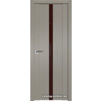 Межкомнатная дверь ProfilDoors 2.04XN L 70x200 (стоун, стекло lacobel коричневый лак)