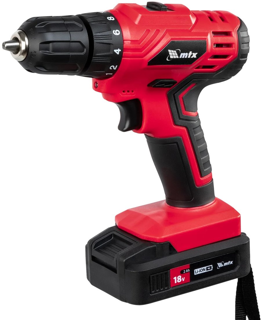 

Дрель-шуруповерт MTX MCDL-18-02 (с 2-мя АКБ, кейс)