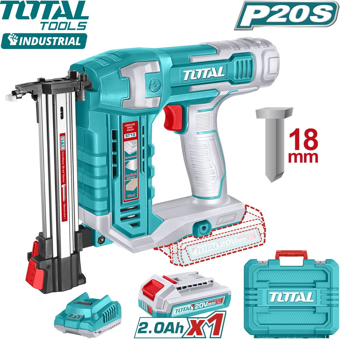 

Гвоздезабиватель Total TCSTLI3808 (с 1-им АКБ, кейс)