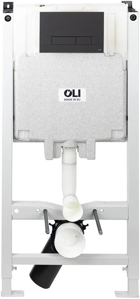 Инсталляция для унитаза OLI OLI80 888782 с клавишей смыва Narrow (черный soft-touch)