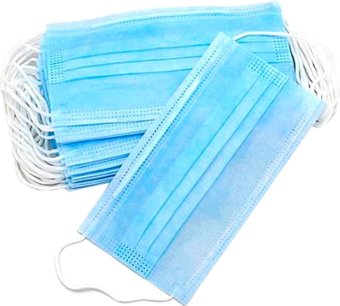 Повязка ИП Алексеев И.А. Маска трехслойная одноразовая (синий, 50 шт)