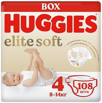 Подгузники Huggies Elite Soft Box 4 (108 шт)