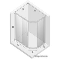 Душевой уголок NEW TRENDY New Varia 120x85 K-0509