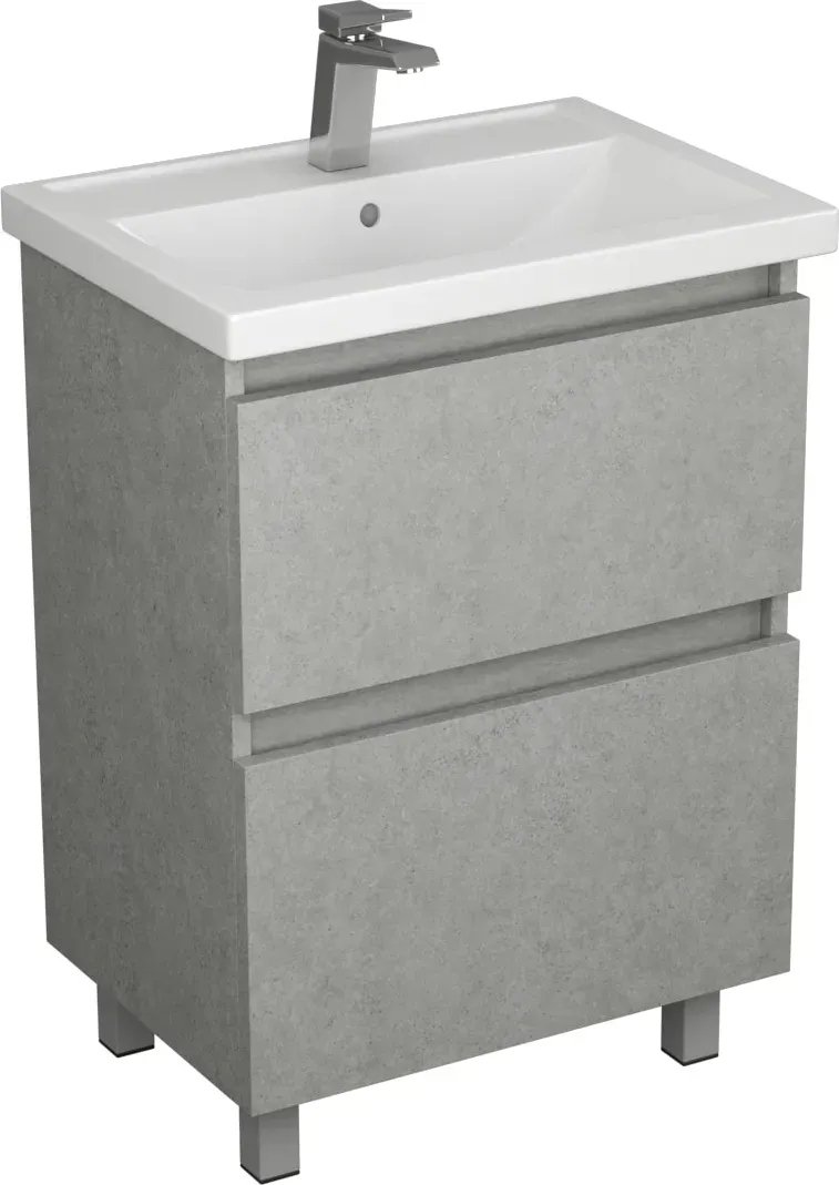 

Uncoria Тумба с умывальником Моро 70 2 ящика + Kirovit Фостер 70 (светлый камень)