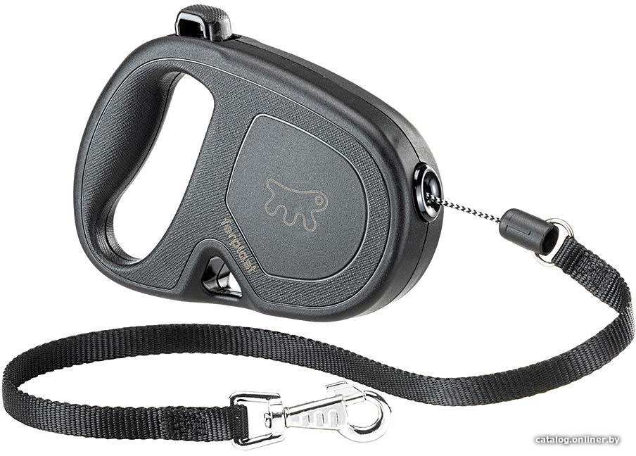 Поводок-рулетка Ferplast Flippy One Cord S 75092017 (черный)