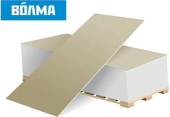 Гипсокартон ВОЛМА ГКЛ стеновой 1500х600х12.5 мм