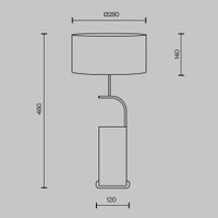 Настольная лампа Maytoni MOD437TL-02B