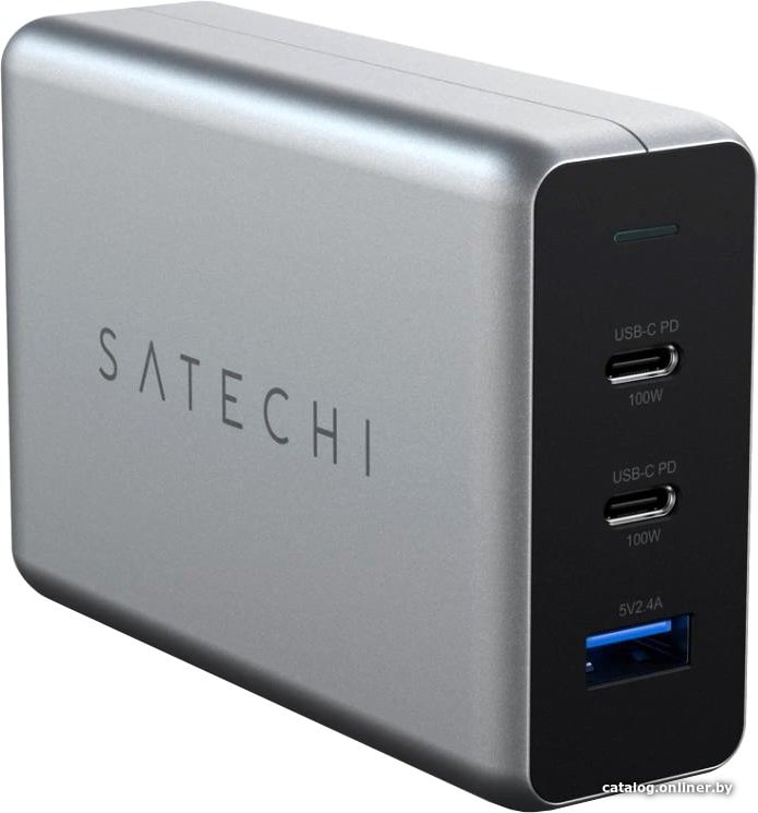 Сетевое зарядное Satechi 100W Type-C PD Compact GAN Charger ST-TC100GM-EU (европейская вилка)