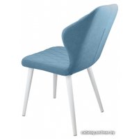 Стул Гальваник Бергамо (эмаль белый муар/Catania Dusty Blue)