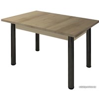 Кухонный стол Solt СТД-11 с обвязкой (дуб/ноги черные)