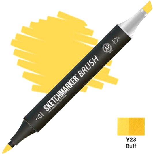 

Маркер художественный Sketchmarker Brush Двусторонний Y23 SMB-Y23 (кожа буйвола)