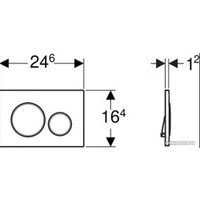 Панель смыва Geberit Sigma 20 115.882.DW.1 (черный матовый)