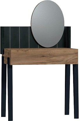 Туалетный столик с зеркалом Глазов Nature 43 (дуб табачный craft/черный)